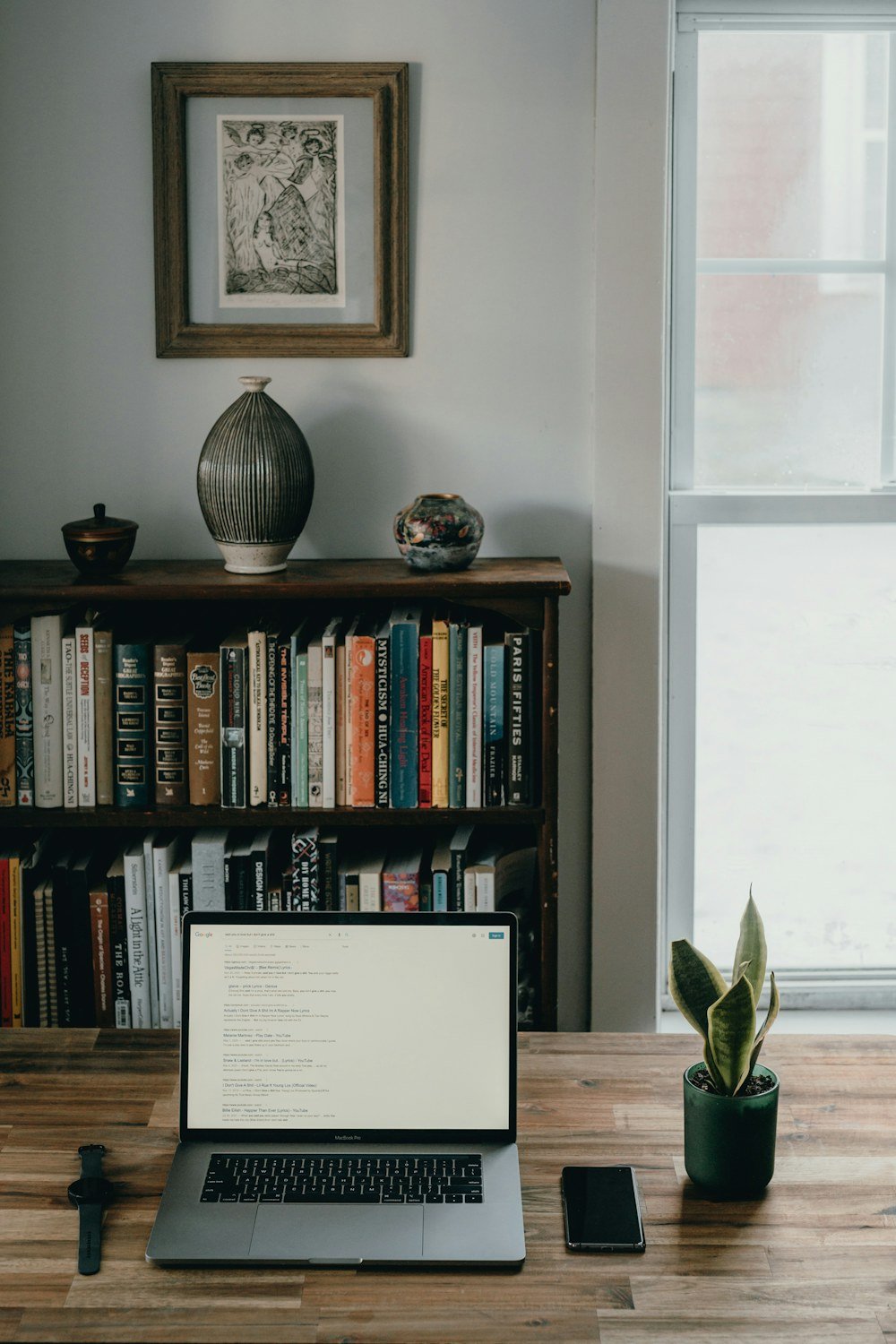 Search and discovery on a laptop screen