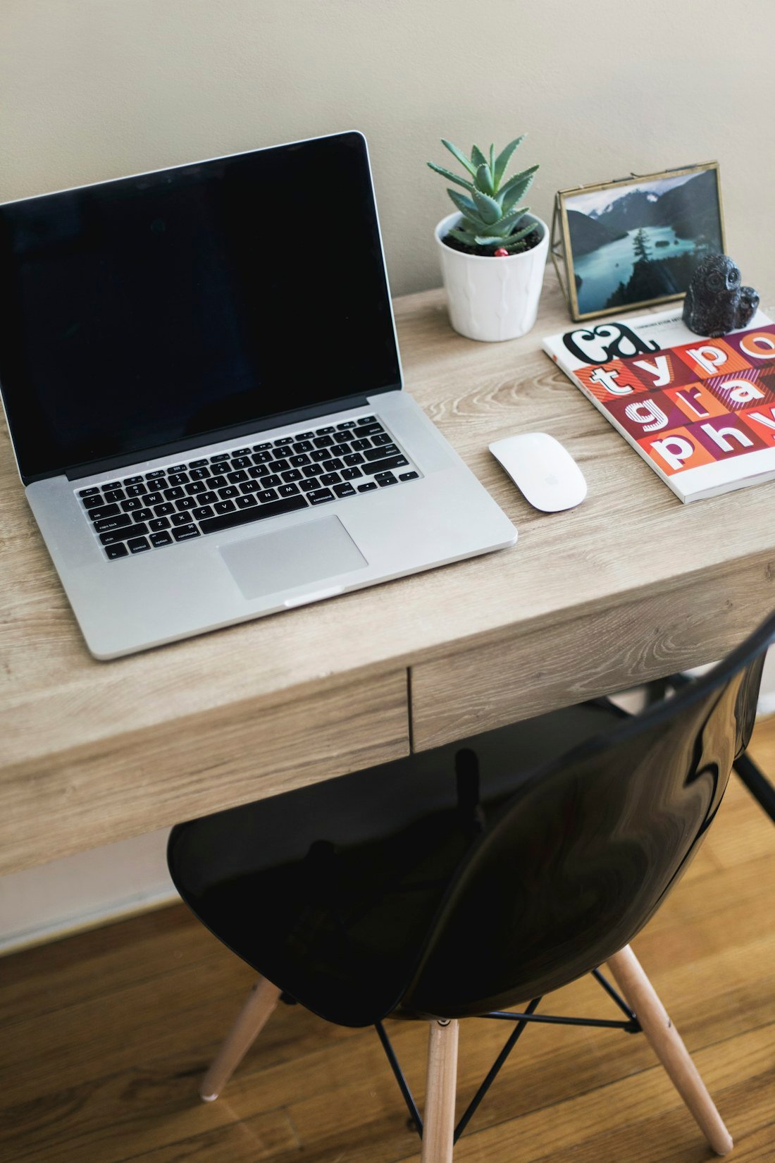Web design work on a laptop